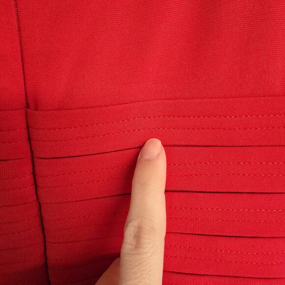 NEW NWT Women's Andre Oliver Red Off the Shoulder Party Cocktail Dress | Size 10 - Picture 11 of 11